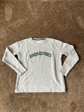 Vineyard Vines Grey Varsity Logo Crewneck Sweatshirt XS